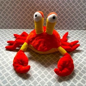 Kohls Cares Yellow Orange Crab Plush Pout Fish Deborah Diesen Stuffed Animal EUC